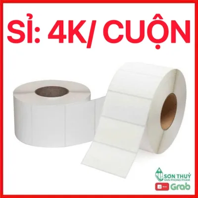 GIẤY IN TEM TRÀ SỮA Giá Rẻ 50x30mm - Cuộn in Mã Vạch, Tem Nhiệt