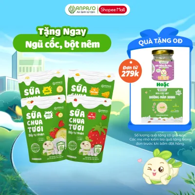 Sữa Chua Sấy Thăng Hoa Anpaso – Sữa Chua Khô Chứa Lợi Khuẩn Tự Nhiên Cho Bé Ăn Dặm gói 20g