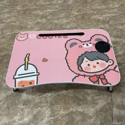 Bàn học gấp gọn mini ngồi bệt thông minh, decor làm việc với khe cắm điện thoại và iPad giá xưởng