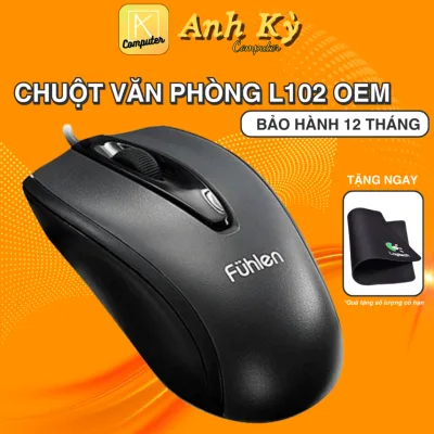 Chuột máy tính văn phòng có dây Fühlen L102 bảo hành 24 tháng 1 đổi 1 ( tặng lót chuột )- Anh Kỳ CPT