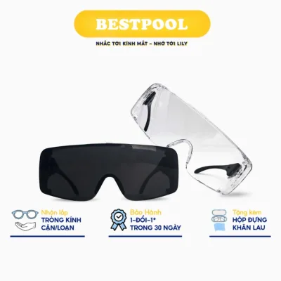 Kính chắn bụi đi đường BESTPOOL EYEWEAR chất liệu nhựa cao cấp kiểu dáng màu sắc thời trang, an toàn KC1624