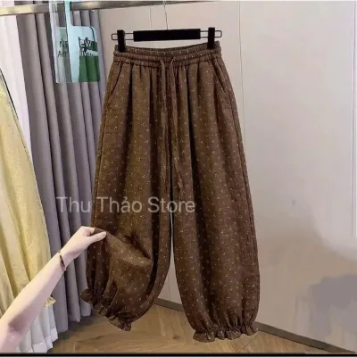QUẦN HOA NHÍ gấu chạy chun bèo chất đũi qc siêu hách dáng