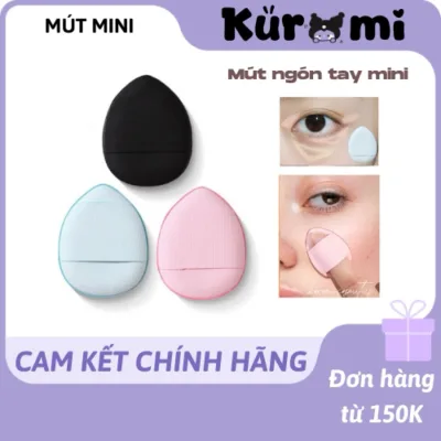 Bông phấn dạng ngón tay mini, mút ngón tay thuận tiện cho việc che khuyết điểm trên khuôn mặt