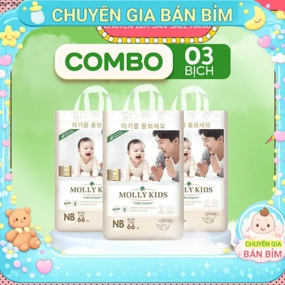 Tã Bỉm MOLLY KIDS Dán/Quần Cho Bé, Tã Bỉm Công Nghệ Hàn Quốc Cao Cấp Mỏng Nhẹ, Thấm Hút Đủ Size