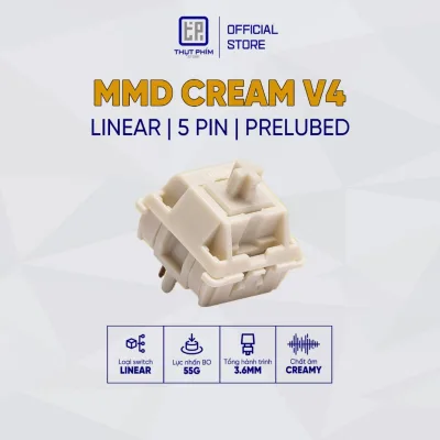 MMD Cream V4 Switch Linear 55gr công tắc bàn phím cơ Thụt Phím Store