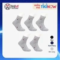 Combo 5 Đôi Tất Cổ Trung Cùng Màu Cotton Thương Hiệu MRM Manlywear