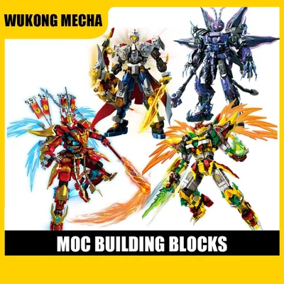 MOC cơ khí Wukong khối xây dựng thiết lập đen thần thoại trò chơi khỉ vua loạt Mecha hành động hình DIY gạch đồ chơi cho trẻ em quà tặng Tương thích với LEGO