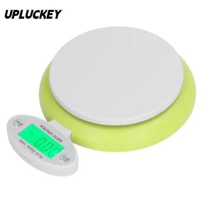 Cân UPLUCKEY, Cân nhà bếp thực phẩm có độ chính xác cao 5000g / 1g, Dụng cụ nhà bếp Đọc sách Màn hình LCD có thể gập lại Trang sức Cân nướng / Nấu ăn / Chuẩn bị bữa ăn / Cà phê