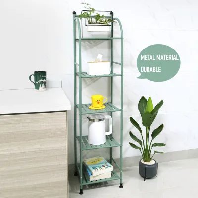 Bookshelf floor-stand multi-layer bedroom home storage iron rack simple kids living room storage racks bookshelf