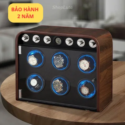 High-End 6-Rotate Wooden Mechanical Watch Case,