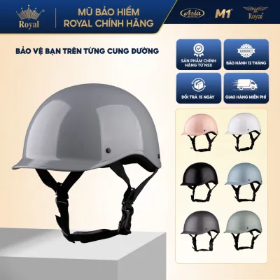 Mũ Bảo Hiểm Nửa Đầu M1 S05 Cá Heo Có Lưỡi Trai Liền Chính Hãng, Bảo Hành 12 Tháng Tại NSX