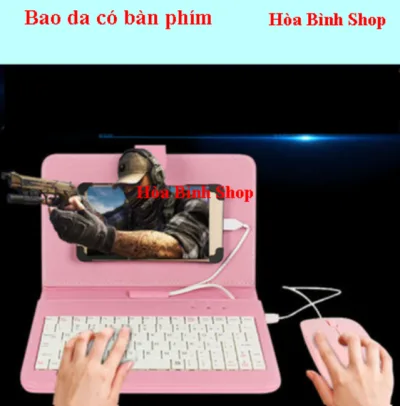 Keyboard Case with Mouse + Mouse Pad for Phones and Tablets from 4 to 8 Inches