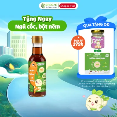 Nước Mắm Ăn Dặm Cho Bé Anpaso 120ml - Nước mắm nguyên chất 40 độ Đạm