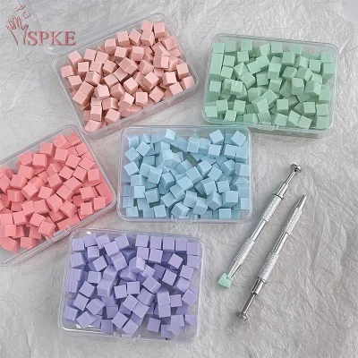 MeikoDeft 50 / 100 Cái Vuông Móng Tay Nghệ Thuật Bộ Bọt Biển Gradient Bàn Chải Móng Tay Gel Thiết Kế Ba Lan Miếng Bọt Biển Móng Tay Lấy Bút Đồ Dùng Làm Móng Tay VN