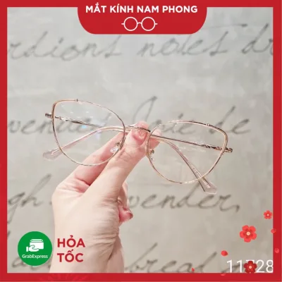 Gọng kính Cận Kim Loại Nữ Mắt Mèo Titan Cao Cấp - Gọng Mát Thời Trang Kim Loại Thanh Mảnh