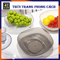 Đĩa Nhựa Vuông Trong Suốt 23cm ,Đựng Bánh Kẹo Nhiều Màu - Dĩa Đựng Thức Ăn, Khay Đựng Đồ Ăn Vặt ,Hoa Quả, Đĩa Decor Bàn