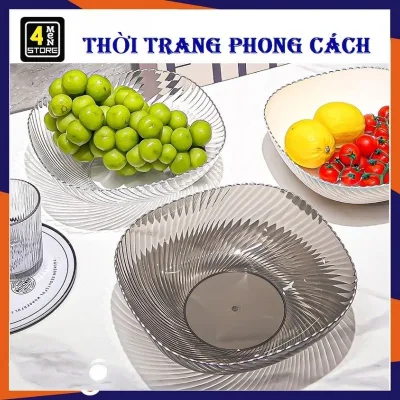 Đĩa Nhựa Vuông Trong Suốt 23cm ,Đựng Bánh Kẹo Nhiều Màu - Dĩa Đựng Thức Ăn, Khay Đựng Đồ Ăn Vặt ,Hoa Quả, Đĩa Decor Bàn