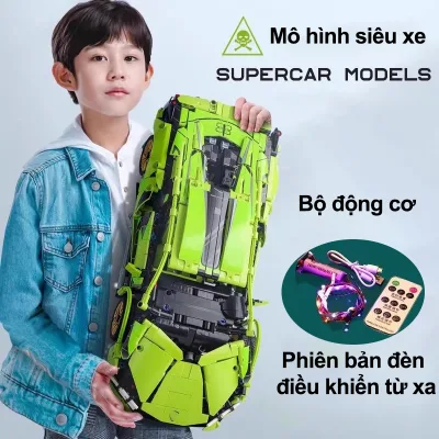 Lắp ráp ô tô siêu xe Mô hình xe Tỷ lệ 1:14 Đồ chơi lắp ráp trí tuệ cho trẻ em Quà cho trẻ em
