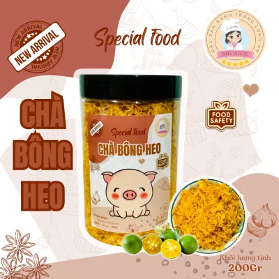 Chà bông (ruốc) heo - Loại đặc biệt thơm ngon vừa ăn - Đồ ăn vặt Như Ngọc - KL 200g (Không tính hủ đựng)