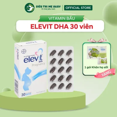 Elevit DHA Pregnancy 30 Viên, vitamin tổng hợp cho mẹ bầu, bổ sung DHA, Sắt, Acid Folic, hàng chính hãng