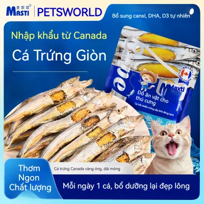 Cá trứng sấy đông khô giàu protein canxi omega 3 cho thú cưng đồ ăn vặt không muối bảo vệ thận thức ăn cho thú cưng