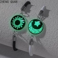 2 Cái / bộ Lãng Mạn Dạ Quang Mặt Trời Trăng Cặp Đôi Vòng Tay Thủy Tinh Mặt Trăng Charm Vòng Tay Trang Sức Tình Bạn Quà Tặng Ngày Lễ Tình Nhân Cho Nữ Thời Trang Phát Sáng Trong Bóng Tối