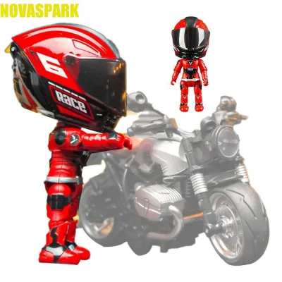 NOVASPARK Mô Phỏng Xe Máy Rider Búp Bê, Mũ Bảo Hiểm Biến Dạng Di Chuyển Được Chân Đế Biến Đổi Đồ Chơi Xe Máy, Bộ Sưu Tập Hợp Kim Linh Hoạt Nhân Vật Hành Động Mô Hình Di Chuyển Được Mô Hình Trang Trí Xe Hơi