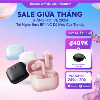 Tai Nghe Không Dây Baseus BP1 NC Chống Ồn Thông Minh,Chống Nước,Pin 41h,Chill Trọn Mọi Khoảnh Khắc