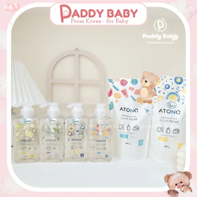 Nước rửa bình, rau củ quả và chén bát thuần chay Atono2 Hàn Quốc cho bé - Paddybaby