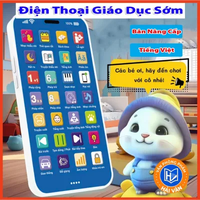 Điện thoại đồ chơi cho bé trẻ em giáo dục sớm,nhiều bài hát thiếu nhi có đèn led nhạc sống động, nội dung phong phú ,