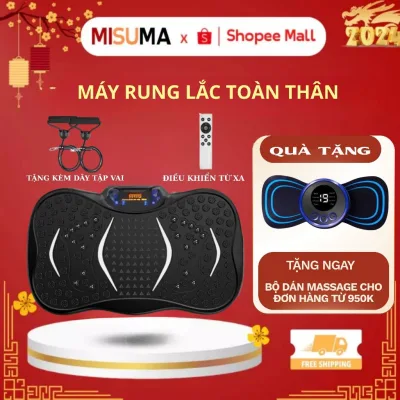 Máy Rung Lắc Toàn Thân MEXI MISUMA Giảm Béo Hiệu Quả Thiết Bị Giảm Cân Máy Tập Giảm Mỡ Bụng-Kết Nối Nghe Nhạc Blutooth