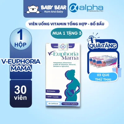 V-Euphoria Mama - Vitamin Tổng Hợp, 5-MTHF, Bổ Sung Các Vitamin Và Khoáng Chất, Bổ Bầu - Hộp 30 Viên