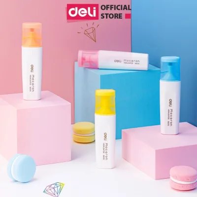 Bút Highlight Đánh Dấu Màu Macaron Deli - Bút Dạ Quang Nhớ Dòng Mực Đều Nhanh Khô Không Nhòe Cho Văn Phòng Học Sinh