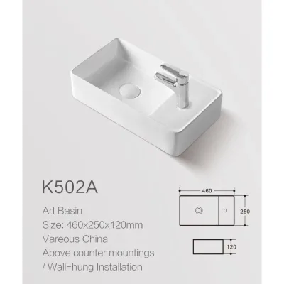 Lavabo treo tường mini kích thước nhỏ, Lavabo y tế phòng mạch có thể đặt bàn ( Nhiều kt, tặng kèm ống xả xifong)