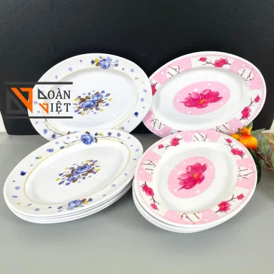 DĨA HỘT XOÀI, OVAL .. MECA cao cấp 25.5 cm - HÀNG VIỆT NAM CHẤT LƯỢNG CAO, bóng đẹp, hoa văn sang trọng. Đồ Gia Dụng nhà bếp pha chế làm bánh nguyên liệu