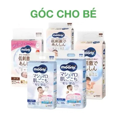 BỈM DÁN/QUẦN MOONY KO CỘNG/ CỘNG MIẾNG/NATURAL CÁC SIZE NB90/S70/M56/M52/L54/L44/XL44/XL38/XXL26