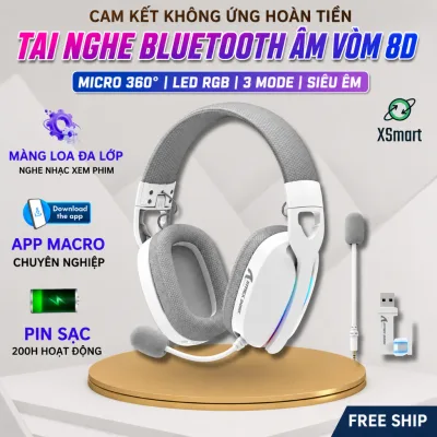Tai Nghe Gaming Chụp Tai Không Dây Attack Shark L90 LED RGB Micro, Bluetooth 5.3, App Macro, Pin Sạc