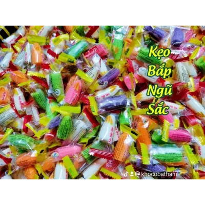Kẹo bắp dẻo ngũ sắc 100g/250g/500g - Bánh kẹo Tết