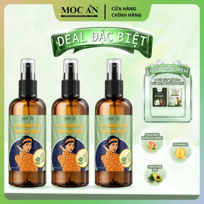 X3Bt120-M - Combo of 3 Bottles of Moc an Haircare Green Peel Grapefruit Essential Oil Spray 120ml Supports Hair Loss Reduction, Hair Growth Hair Care