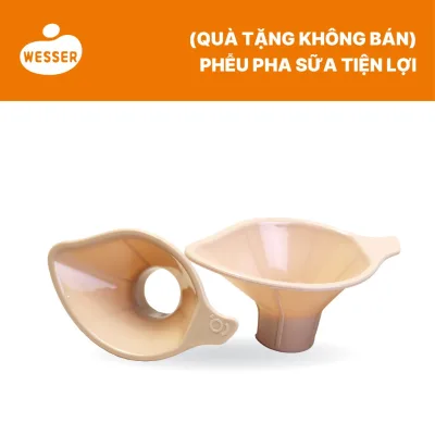 Phễu rót sữa màu kem