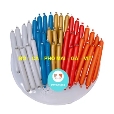 COMBO 10 CÂY XÚC XÍCH DINH DƯỠNG CHO CHÓ MÈO HAMSTER, SNACK THÚ CƯNG, ĐỒ ĂN THÚ CƯNG