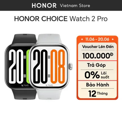 Honor Choice Watch 2 Pro Smartwatch, 1.97" Amoled Screen, up to 14 Days Battery Life, 24/7 Health Monitoring, 12-Month Warranty