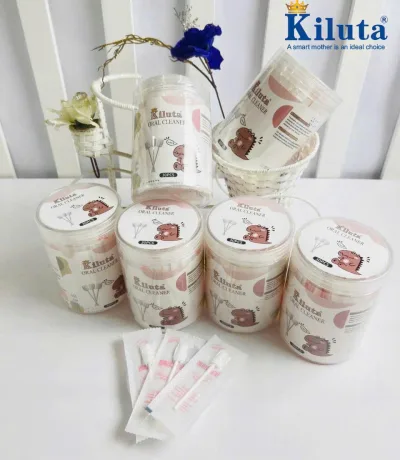 Combo 2 Hộp 30 Que Rơ Lưỡi Khủng Long Kiluta Làm Sạch Răng, Lưỡi, Nướu và Khoang Miệng An Toàn Cho Bé Từ Sơ Sinh