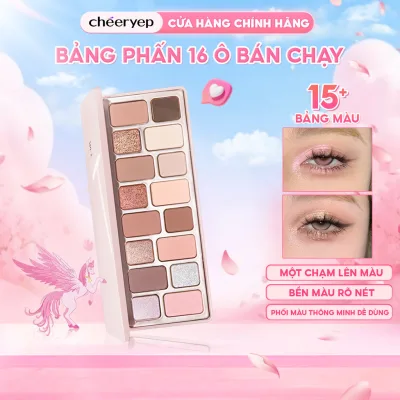 16-Pan Eyeshadow Palette with Standard Colors, Smooth Powder, Suitable for Many Makeup Styles