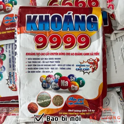 K-UP SIÊU KHOÁNG 9999 Giúp tôm cua đủ khoáng chất, kích lột cứng vỏ _ Bao 10kg