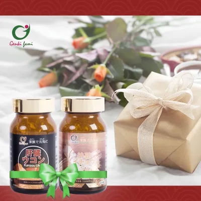 Combo viên uống chống đột quỵ Nattou Ichou và bổ gan Kanzou Ukon, thực phẩm chức năng Nhật Bản