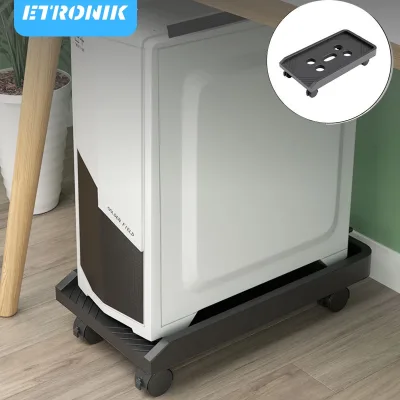 Hộp đựng máy tính ETRONIK Hộp đựng máy tính cpu Bánh xe có thể điều chỉnh, giá đỡ máy chủ máy tính Gắn dưới bàn làm việc, nhà, văn phòng, giá đỡ máy tính