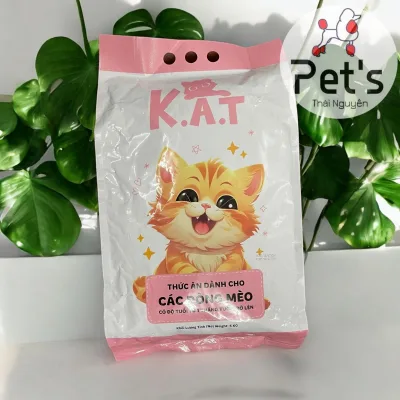 KAT - KAT hạt thức ăn dành cho mèo túi 5kg, dạng thức ăn khô cho mèo kiểm soát cân nặng không chất độn an toàn cho hệ tiêu hóa tự nhiên kiểm soát cân nặng