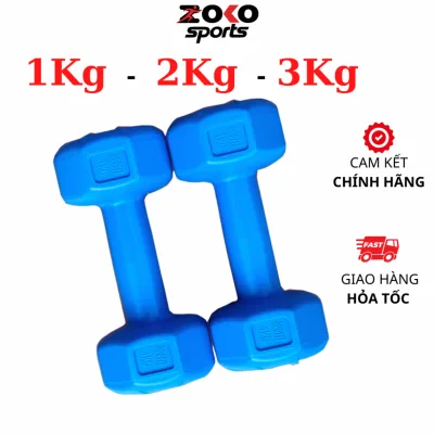 Tạ tay cho bé 1kg, 2kg, 3kg tập gym , tạ tập yoga tại nhà bọc nhựa ruột tạ có thanh thép chống gãy siêu bền - ZOKO SPORT