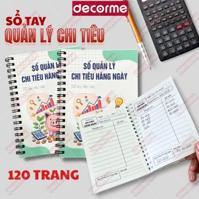 Sổ Quản Lý Chi Tiêu Hàng Ngày A6 Decorme 120 Trang Sổ Ghi Thu Chi Cá Nhân, Giúp Quản Lý Tài Chính Hiệu Quả